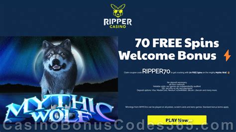 Ripper Casino 70 FREE Spins on Mythic Wolf New Players Sign .